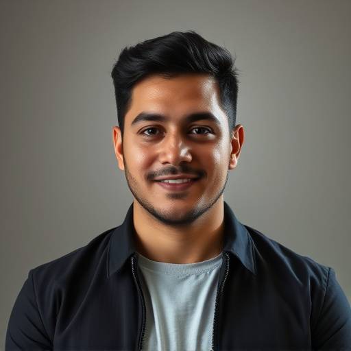 Portrait of Carlos Sanchez, the Senior Video Editor.